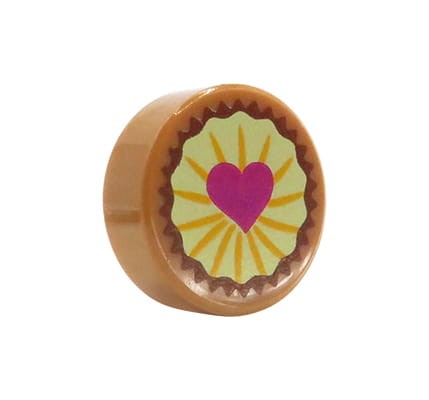 LEGO round cookie with heart