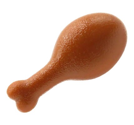 LEGO turkey / chicken drumstick / leg - dark orange