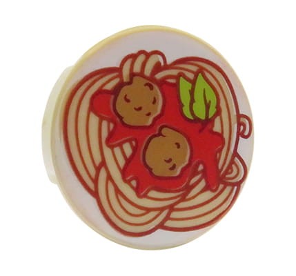 LEGO spaghetti / pasta with meatballs and sauce