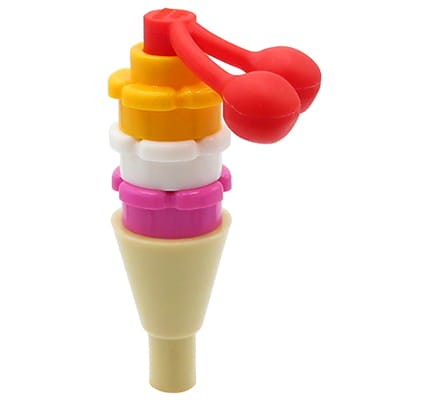 Accéder au produit Dessert LEGO / glace dans un cornet gaufré - avec des cerises