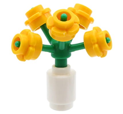Kwiaty w wazonie - żółte - 100% LEGO