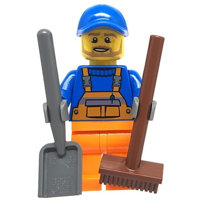 Accéder au produit Figurine LEGO City - Éboueur avec une casquette