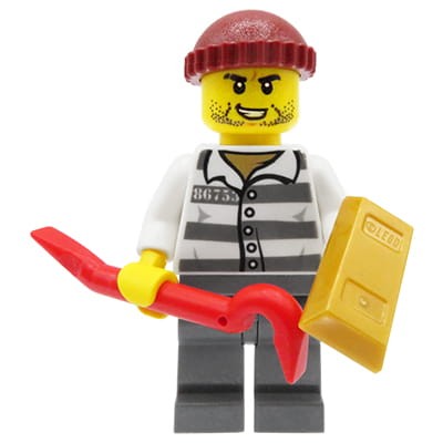 Go to product LEGO City Minifigure - Jail prisoner / thief / robber