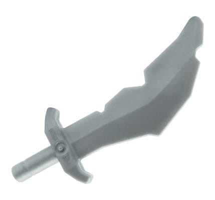 Go to product LEGO sword / scimitar with jagged edge - flat silver