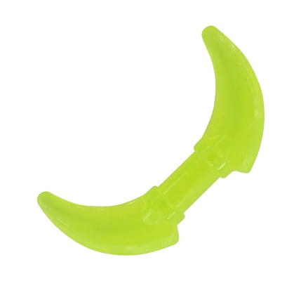 LEGO Ninjago hook / doubled bladed weapon - trans-neon green.