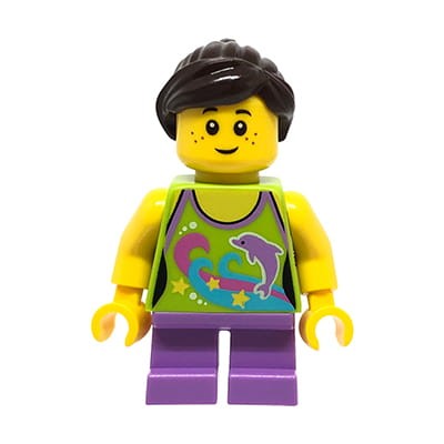 Accéder au produit Figurine LEGO City - Petite fille / Enfant en haut avec un dauphin