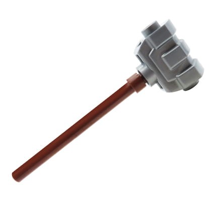 Go to product LEGO hammer - silver on brown stick