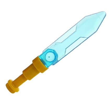 Go to product LEGO sword with golden hilt - trans-light blue
