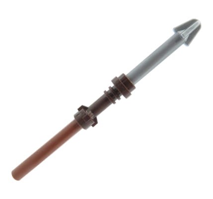 LEGO harpoon - flat silver