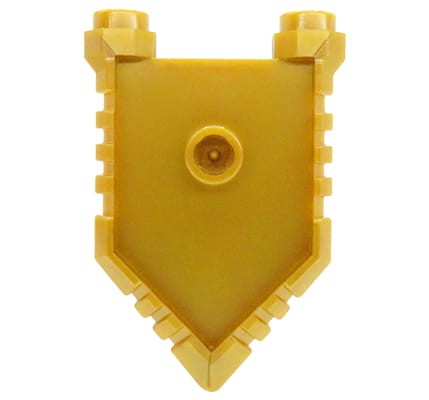 LEGO pentagonal shield - pearl gold