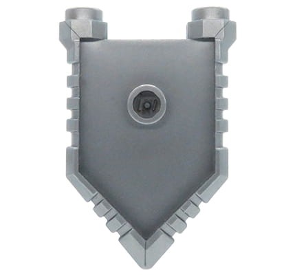 LEGO pentagonal shield - flat silver