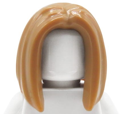 Go to product LEGO minifigure hair - female, light brown, mid-length