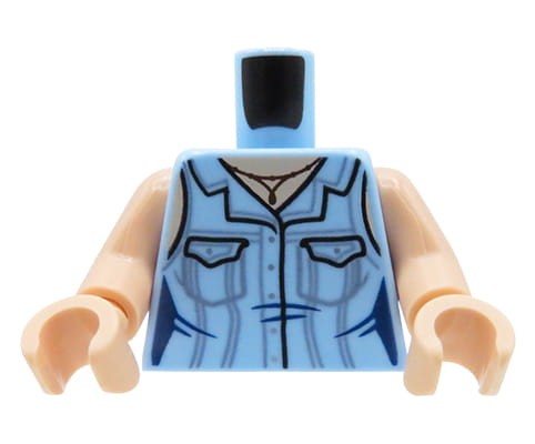 Go to product LEGO minifigure torso - sleeveless denim shirt 