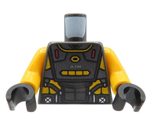 Go to product LEGO minifigure torso - pearl dark gray armor / vest