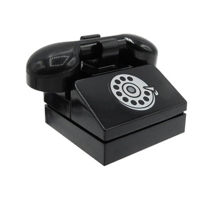 LEGO telefon / aparat telefoniczny w starym stylu - czarny z tarczą