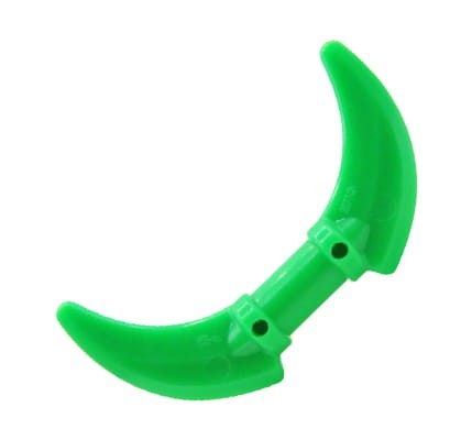 LEGO Ninjago hook / doubled bladed weapon - bright green.
