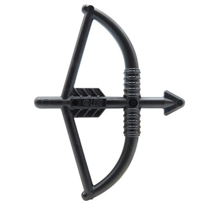 LEGO bow with arrow - black