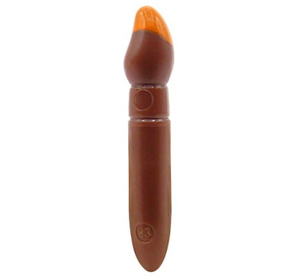 LEGO paint brush - reddish brown with orange paint