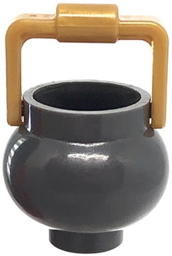 LEGO cauldron / pot - pearl dark gray