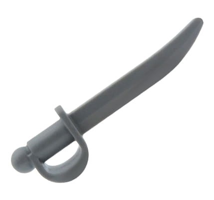 LEGO pirate saber / sword cutlass - dark bluish gray