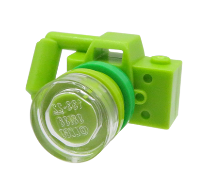 Photo camera with lens - lime