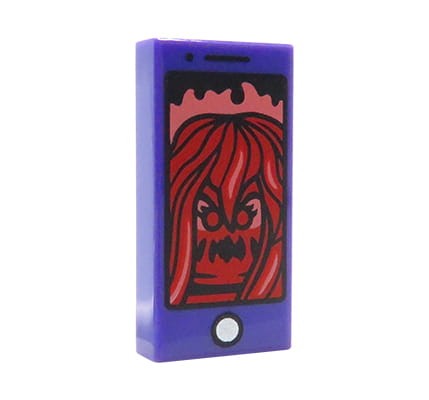 LEGO mobile / cell phone / smartphone with game on the screen - dark purple