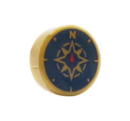 Accéder au produit Boussole ronde LEGO - or et bleu foncé