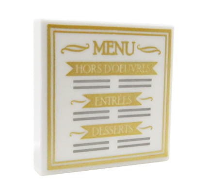 LEGO menu card | Extra Extra Bricks