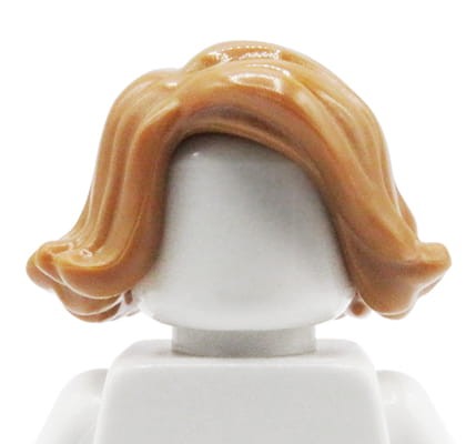 Accéder au produit Cheveux de figurine LEGO - femme, châtain clair, balayés sur le côté