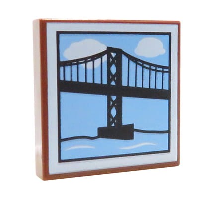 LEGO picture / painting - suspension bridge
