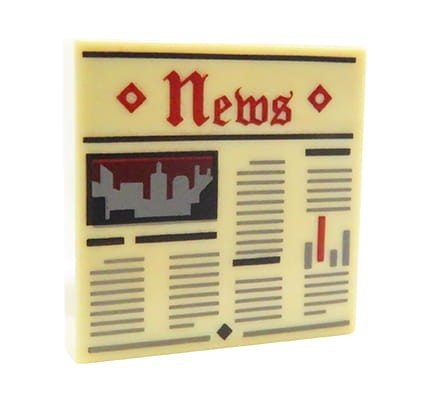 LEGO gazeta News - płytka 2x2 z nadrukiem