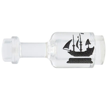 Zum Produkt LEGO® Flasche mit Schiff / Segelschiff – Transparent