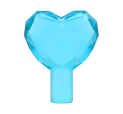 Accéder au produit Cristal LEGO / bijou en forme de cœur - bleu clair transparent