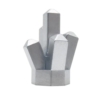 LEGO gem / rock / crystal - metallic silver