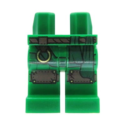 Go to product LEGO minifigure legs - green pants with knee pads