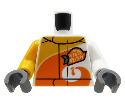 Accéder au produit Torse de figurine LEGO - veste de sport, logo Vita Rush