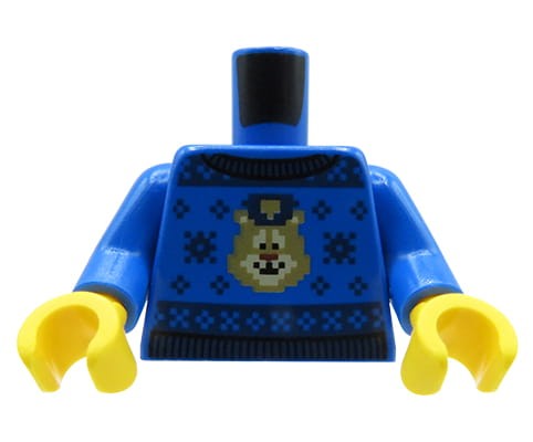 Go to product LEGO minifigure torso - blue sweater with bear head