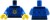 LEGO minifigure torso - blue sweater with bear head