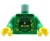 LEGO minifigure torso - Ninjago fan / green hoddie with ninja Lloyd head, name on back