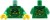 LEGO minifigure torso - Ninjago fan / green hoddie with ninja Lloyd head, name on back