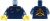 LEGO minifigure torso - pilot / aviator, dark blue jumpsuit / jacket