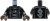 LEGO minifigure torso - black jacket with zippers, claw necklace