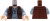 LEGO minifigure torso - brown vest with pockets, sand blue shirt.