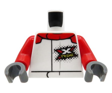 LEGO minifigure torso - sports jacket with XTREME logo