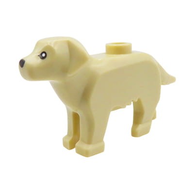 LEGO pies labrador / golden retriever - beżowy / biszkoptowy