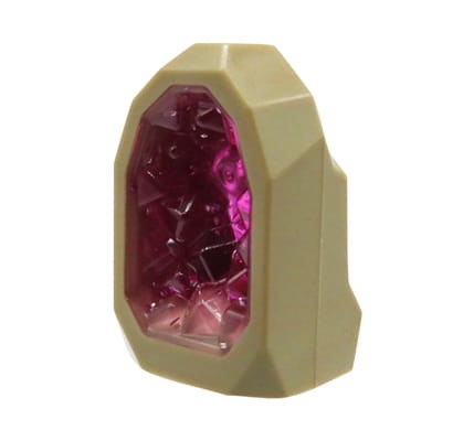 Accéder au produit Géode / roche LEGO avec cristal rose foncé transparent
