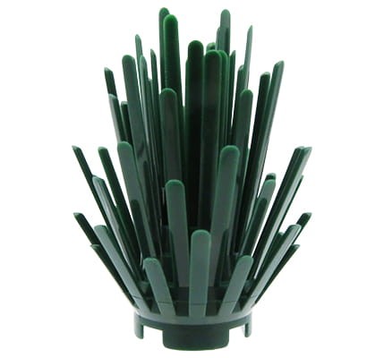 LEGO plant / prickly bush - dark green