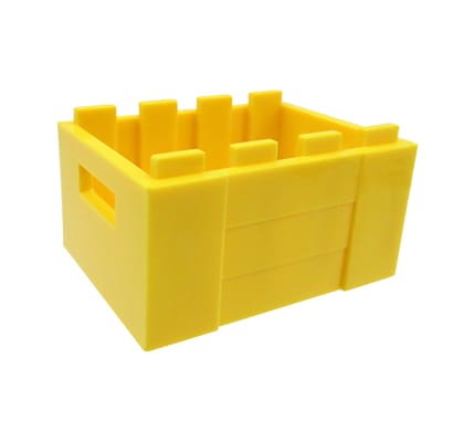 LEGO skrzynia / skrzynka / pojemnik - żółta