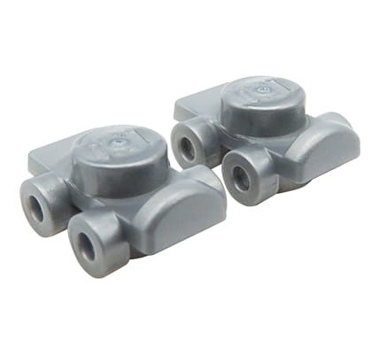 LEGO roller skates - flat silver (pair)