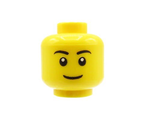Accéder au produit Tête de figurine LEGO - homme, sourire